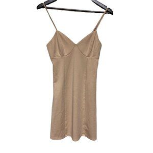 Kendall + Kylie Beige Couture Dress Body Con Slip Mini Dress Size XS
